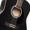 imageAshthorpe FullSize Dreadnought Acoustic Electric Guitar Package with 10 Watt Amp  BlackBlack