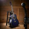 imageAshthorpe FullSize Dreadnought AcousticElectric Guitar Bundle  Premium Tonewoods  BlackBlue