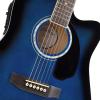 imageAshthorpe FullSize Dreadnought Cutaway AcousticElectric Guitar Bundle  Premium Tonewoods  BlueBlue