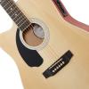 imageAshthorpe FullSize LeftHanded Dreadnought Cutaway AcousticElectric Guitar Bundle  Premium Tonewoods  BlackNatural