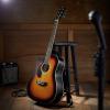 imageAshthorpe FullSize LeftHanded Dreadnought Cutaway AcousticElectric Guitar Bundle  Premium Tonewoods  BlackSunburst