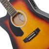 imageAshthorpe FullSize LeftHanded Dreadnought Cutaway AcousticElectric Guitar Bundle  Premium Tonewoods  BlackSunburst