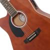 imageAshthorpe Left Handed FullSize Dreadnought Cutaway Acoustic Electric Guitar Package with 10 Watt Amp  BlackBrown