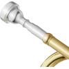 imageAshthorpe Standard Bb Trumpet with Gold Brass Finish  Includes Case Mouthpiece Gloves Cleaning Cloth Valve OilGold Lacquer