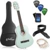 imageAshthorpe 38inch Beginner Acoustic Guitar Package Black Basic Starter Kit wGig Bag Strings Strap Tuner Pitch Pipe PicksMint Green