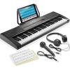 imageAshthorpe 61Key Digital Electronic Keyboard Piano Portable Beginner Kit with Headphones Mic and Keynote Stickers