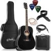 imageAshthorpe FullSize Dreadnought Acoustic Electric Guitar Package with 10 Watt Amp  BlackBlack
