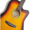 imageAshthorpe 41inch Beginner Cutaway Acoustic Guitar Package Sunburst Full Size Basic Starter Kit wGig Bag Strings Strap Tuner Picks
