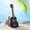 imageAshthorpe Soprano Ukulele for Beginners  Black 21inch 4 String Uke Starter Bundle Kit for Kids with Gig Bag Cloth and PicksBlack