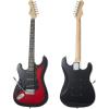 imageAshthorpe 39Inch Left Handed Electric Guitar RedBlack FullSize Guitar Kit with Padded Gig Bag Tremolo Bar Strap Strings Cable Cloth PicksRedBlack