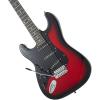 imageAshthorpe 39Inch Left Handed Electric Guitar RedBlack FullSize Guitar Kit with Padded Gig Bag Tremolo Bar Strap Strings Cable Cloth PicksRedBlack