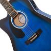 imageAshthorpe FullSize LeftHanded Cutaway Thinline AcousticElectric Guitar Package  Premium Tonewoods  BlueBlue